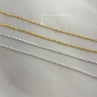 Colar - Elos Corações com Ponto de Luz - Joia Banhada a Ouro 18k